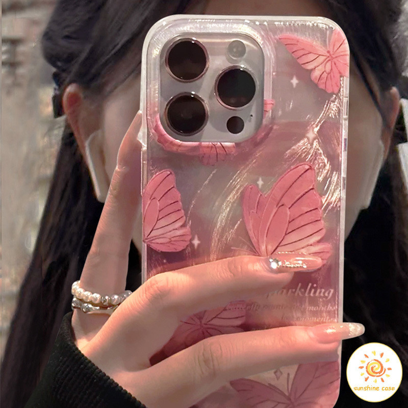 เคสโทรศัพท์มือถือเส้นด้ายขนนกเลเซอร์สีขาวใหม่ ไอโฟน11 For iPhone 12 13 14 15 11Pro MAX X XS 6 7 8Plus SE2020 เคสโทรศัพท