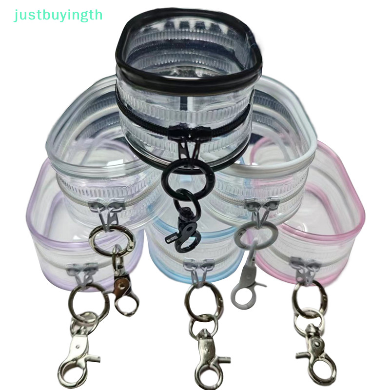 [JBTH] 1 ชิ้นเครื่องประดับออแกไนเซอร์พลาสติกใสกล่องเก็บกระเป๋ากล่องลึกลับพร้อมพวงกุญแจตุ๊กตาน่ารักกระเป๋าองค์กรกันฝุ่น [JB]