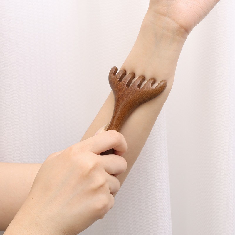 [ แนะนํา] เครื่องนวดหัวฮอร์นกวาง - หวีขูดหกกรงเล็บ - Meridians Gua Sha Stick - มีดโกนใบหน้า - ป้องกันความเมื่อยล้า, ป้องกันไฟฟ้าสถิต - เครื่องมือดูแลความงาม - อุปกรณ์สุขภาพ - รูปที่ 5