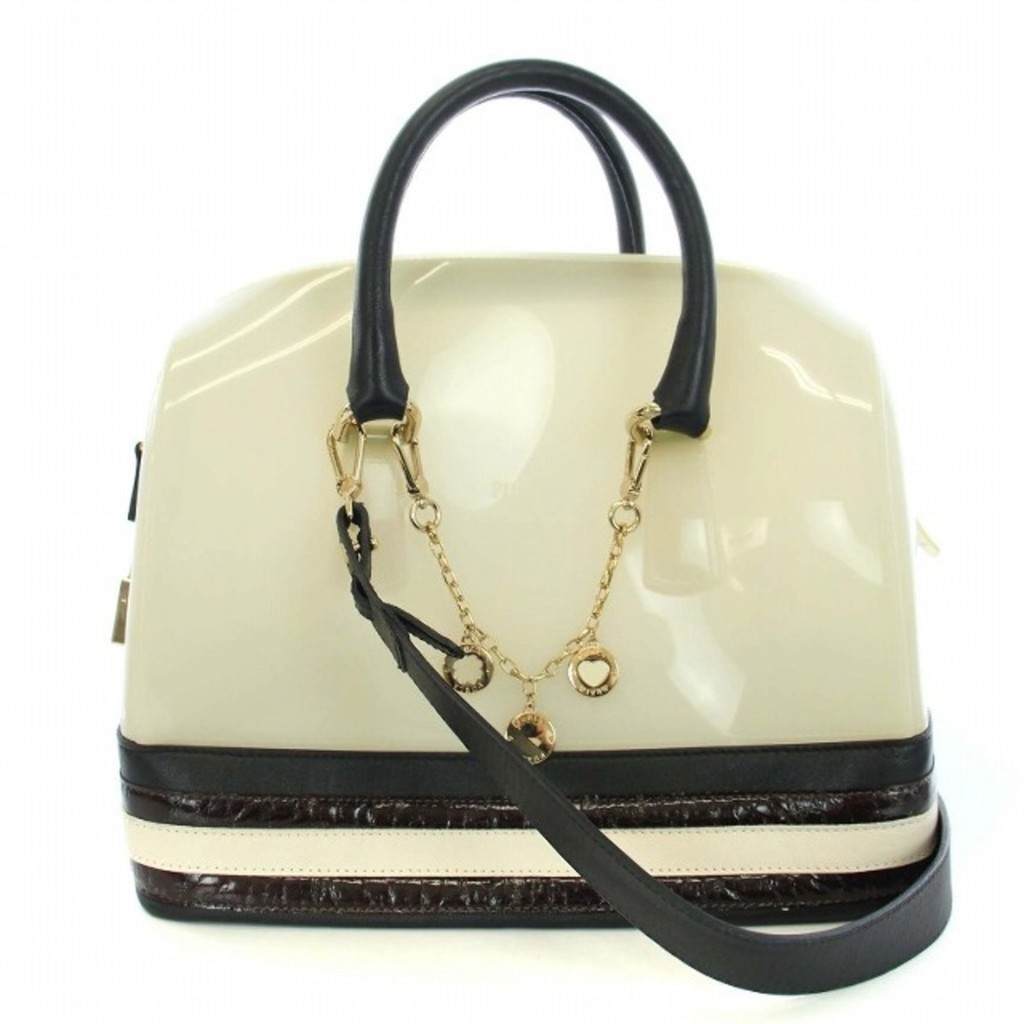 Furla Candy Candy Bag Boston Handbag Shoulder White Direct from Japan Secondhand