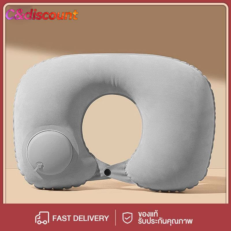 CDiscount หมอนเดินทางรูปตัว u ปั๊มลมปั๊มหมอนรองคอ ที่พักผ่อนสำหรับการเดินทางเหมาะสำหรับผู้ใหญ่ และเด็ก