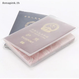Annapink.th ปกหนังสือเดินทางโปร่งใสบนกระเป๋าเอกสารกันน้ําปลอกป้องกันหนังสือเดินทาง EN