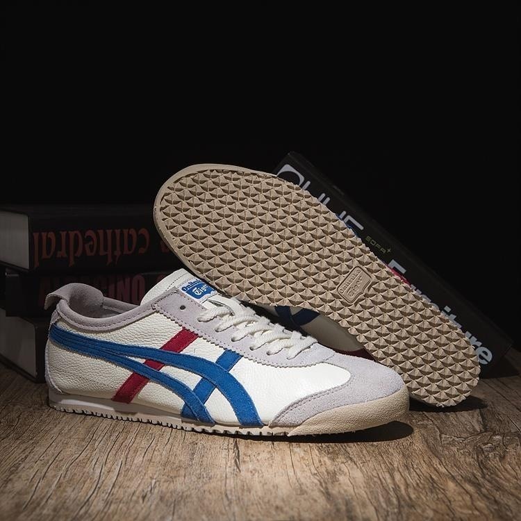 [ขายร้อน] [ต้นฉบับ 100%] รองเท้าวิ่งหนังแกะ Onitsuka Tiger) Mexico 66 ผู้ชายผู้หญิง