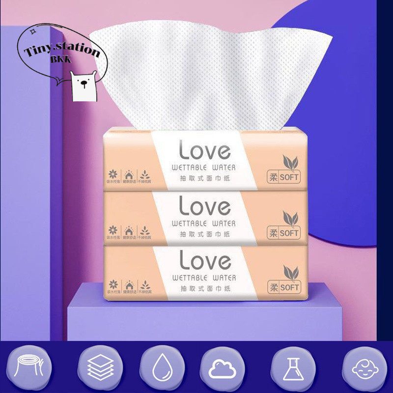 ทิชชู่เหนียวหนึบ  กระดาษทิชชู่สำหรับพกพา เช็ดทำความสะอาด