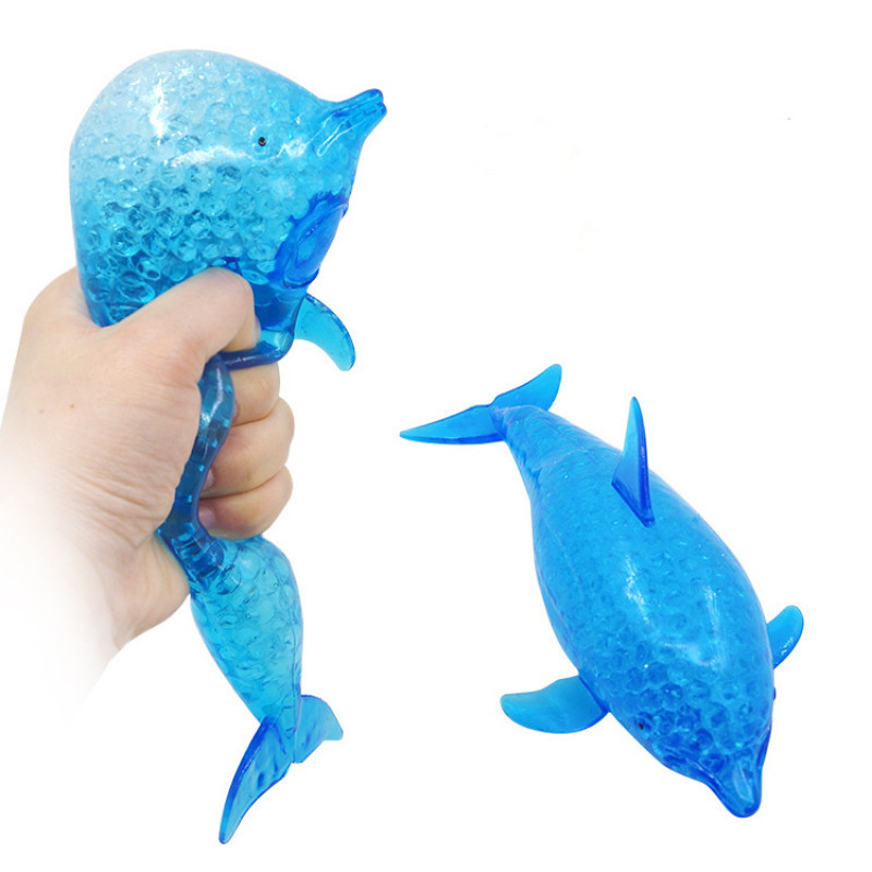 Squishy ที่สมจริง Fidget ของเล่น Spongy Dolphin ลูกปัดความเครียด Ball ของเล่น Squeezable ความเครียด Reliver ของเล่น Squishy Antistress ของเล่น