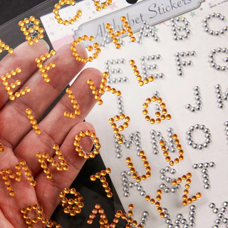 30 ชิ้น Creative 3D คริสตัลอะคริลิคมุกตัวอักษรสติกเกอร์,ตกแต่ง DIY วัสดุ Mini ประดิษฐ์เพชรสติกเกอร์มุก,อะคริลิคใสตัวอักษรภาษาอังกฤษ Pearl Decals