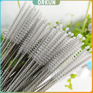 Orkun แปรงล้างหลอดดูด จุกนม ขนไนล่อน ไม่ทำให้เป็นรอย Stainless steel soft straw straw brush