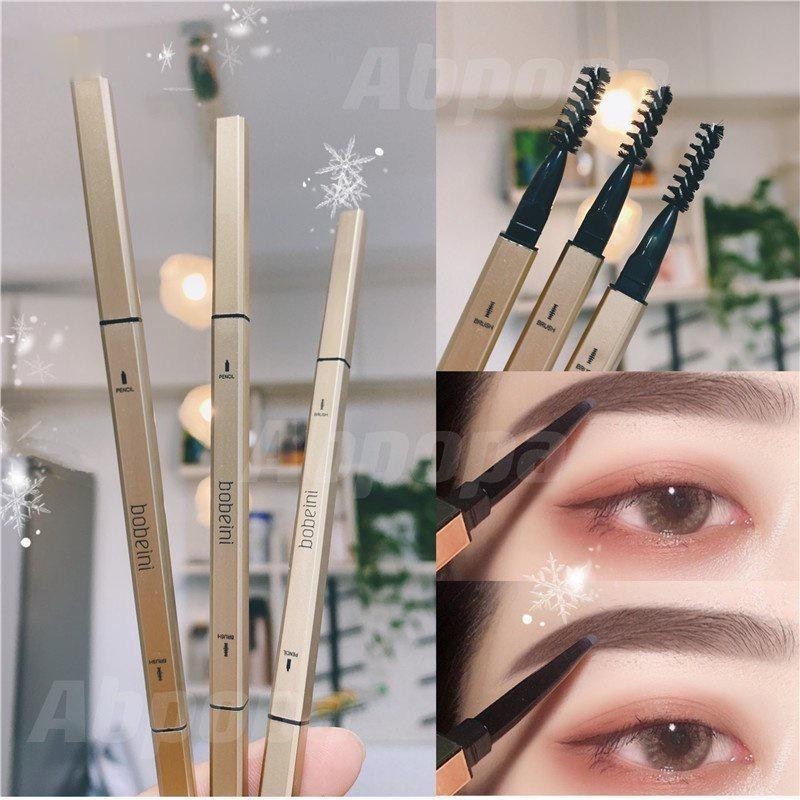 Double fine eyebrow pencil ดินสอเขียนคิ้วกันน้ำ 2 in 1 หัวเรียวเล็ก มีแปรงปัดคิ้วในตัว