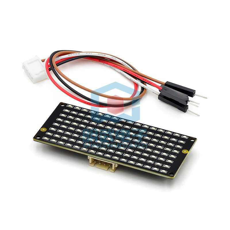 8 * 16 โมดูลแสดงผลไฟ LED Matrix I2C การสื่อสาร 3.3-5V ใช้งานได้