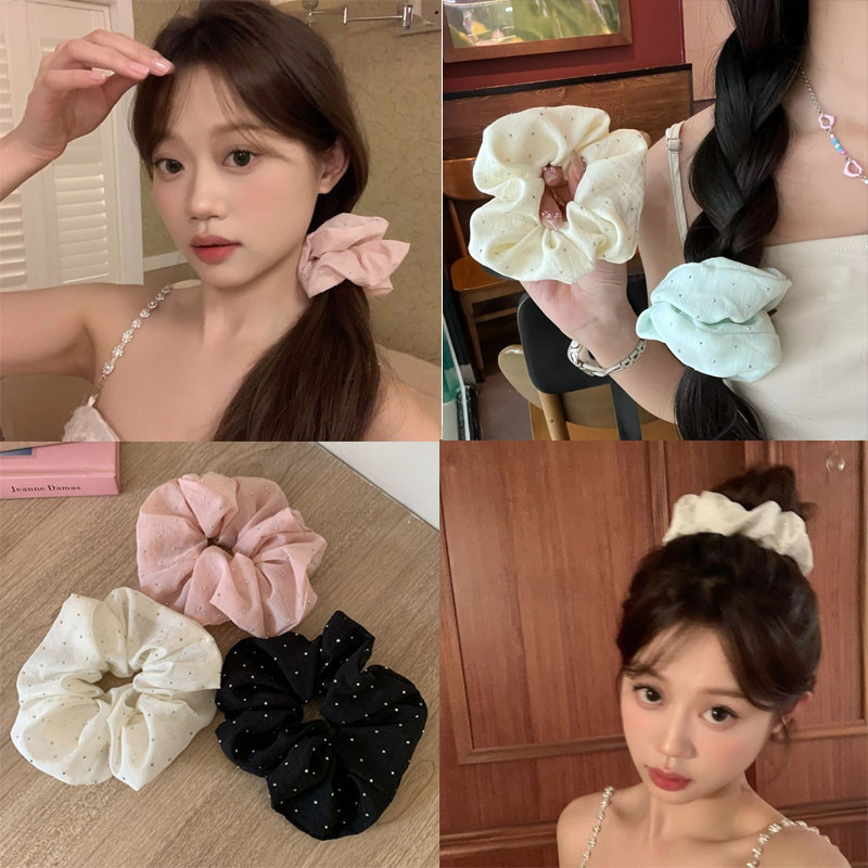 Bling Shine Hair Ties เชือกผม Scrunchies ยางผมหางม้าอุปกรณ์เสริมผมสําหรับสาวหวาน