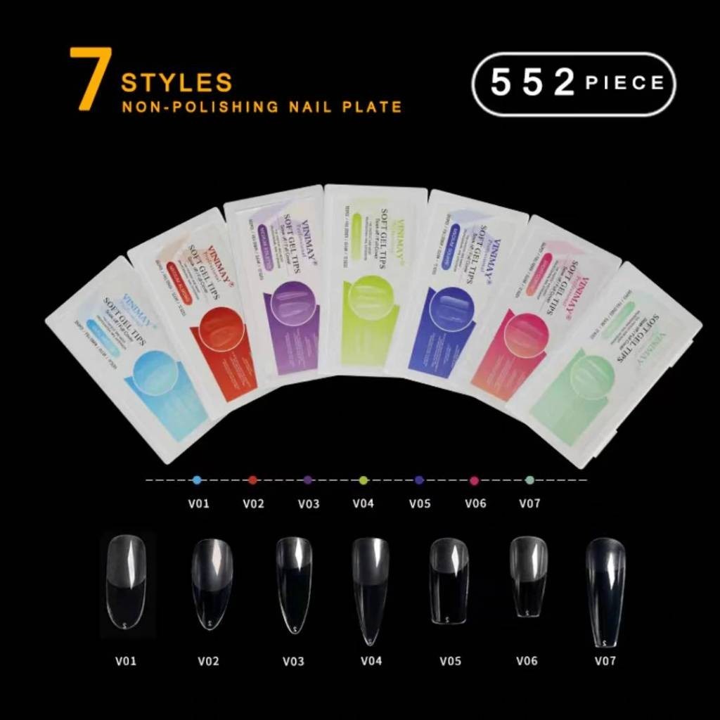 PVC SOFT GEL VINIMAY 552pcs. เล็บปลอมซอฟเจล วินิเมย์ พร้อมส่ง​🇹🇭🇹🇭
