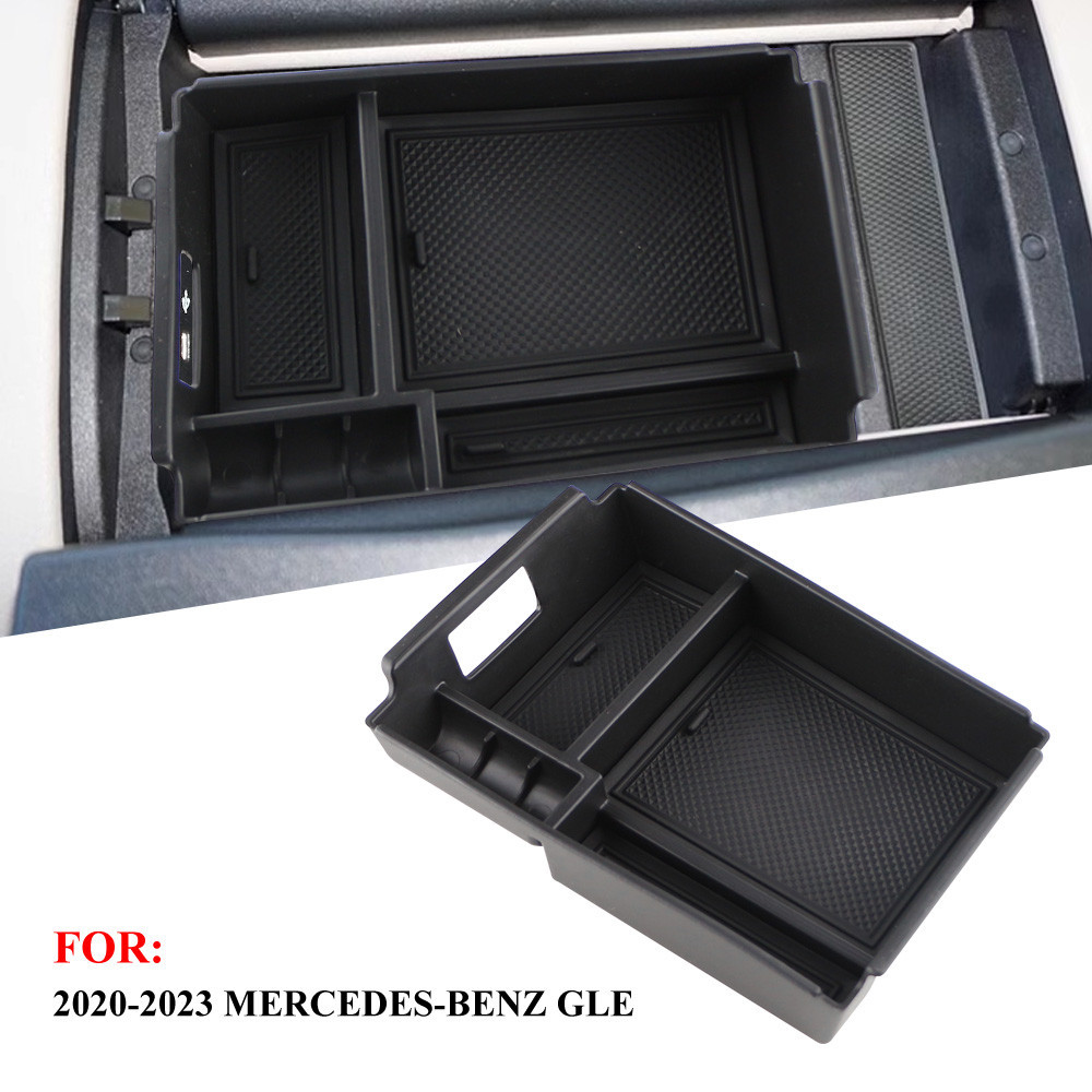 กล่องที่เท้าแขนรถถาดเก็บสําหรับ Mercedes Benz GLE Class W167 V167 GLE350 450 2020-2023 กล่องเก็บ Organizer