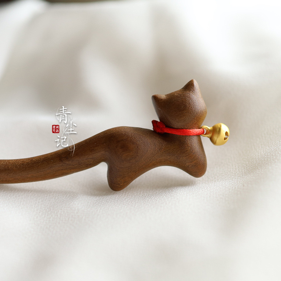 Dreamerhouse ไม้จันทน์ลูกแมว Hairpin Bell Money Original Hairpin