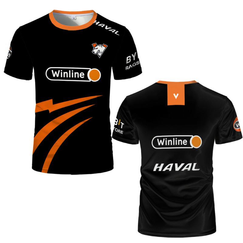 Csgo DOTA2 Virtus.pro เสื้อทีมที่กําหนดเองชื่อ Solo Neo VP เครื่องแบบเสื้อยืดแฟนย์