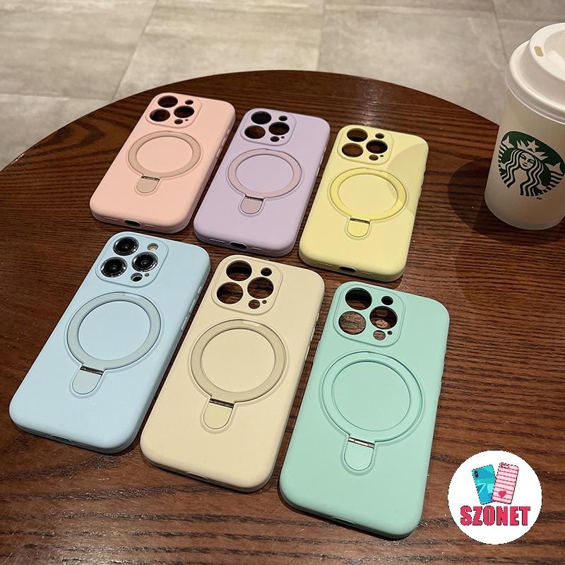 ซิลิโคนเหลวแม่เหล็กชาร์จไร้สายนุ่มกันกระแทกเคสโทรศัพท์สําหรับiphone 16 15 14 13 12 11 Pro Max XS XR X 8 7 6 6S Plus + SE 2020 Anti-Fallเคสโทรศัพท์ปก