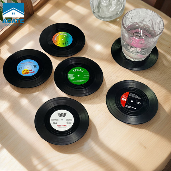 ที่รองแก้ว ชุดละ6ชิ้น ที่รองแก้วชนิดซิลิโคน ฉนวนกันความร้อน ป้องกันโต๊ะทํางาน เพื่อป้องกันความเสียหาย