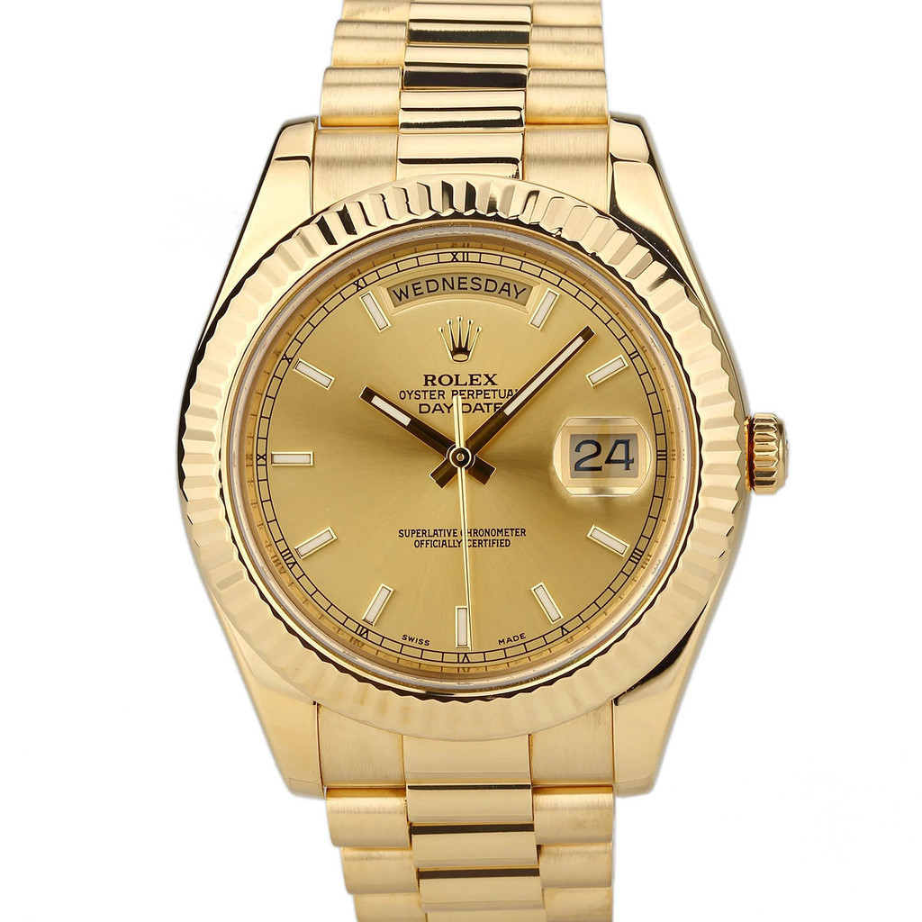 ปฏิทินประเภทนาฬิกา Rolex สัปดาห์ของผู้ชาย218238 วันที่โกลด์ โรเล็กซ์ สัปดาห์