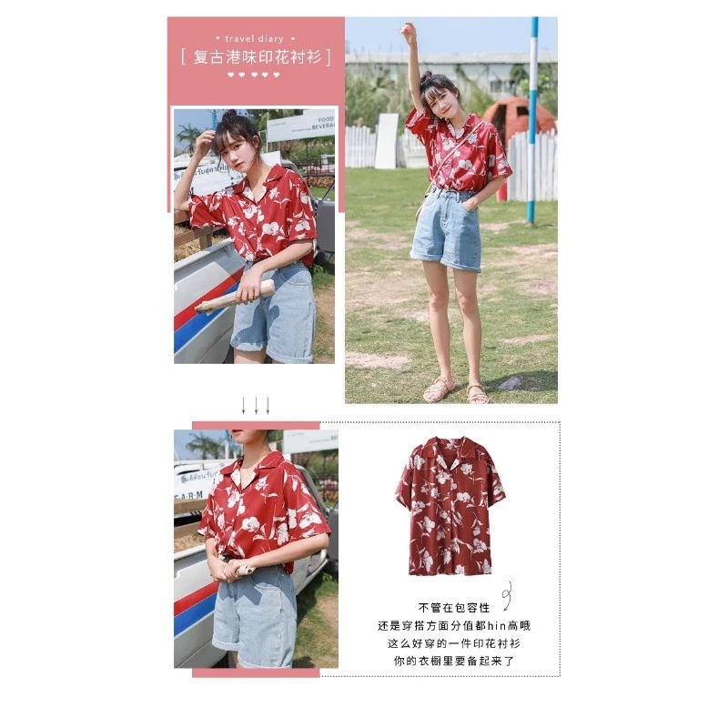 เสื้อเชิ้ตแขนสั้น ปกฮาวาย ลายดอก ลายกราฟฟิก ผ้าไหมอิตาลี thumbnail 4