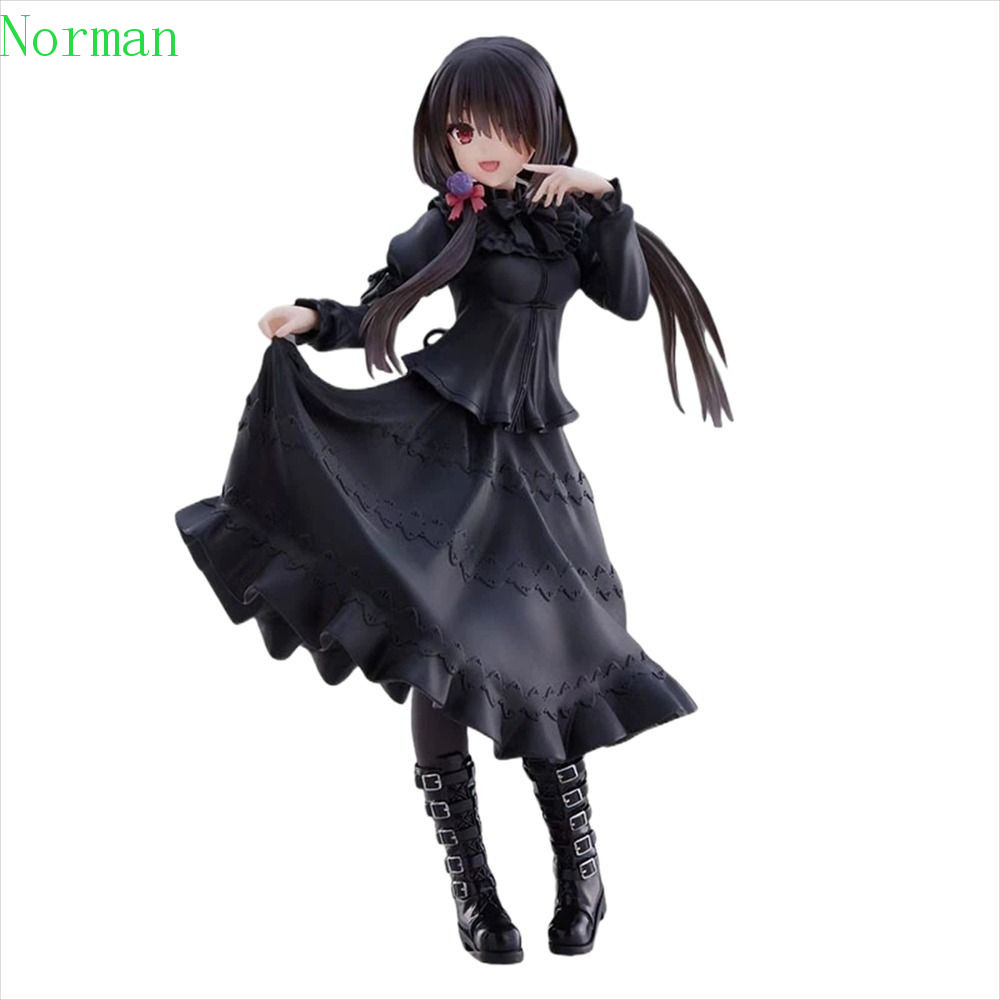 NORMAN1 Kurumi Tokisaki รูปของเล่น 20 ซม.Action Figure อะนิเมะชุดสีดําตกแต่งรถ Kurumi Tokisaki รุ่น