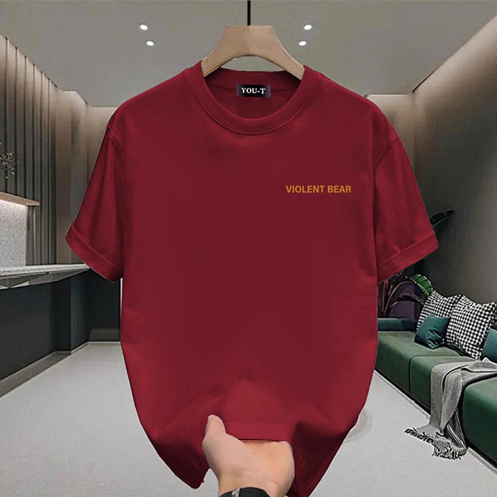 Top.street เสื้อยืด oversize "VIOLENT BEAR" t shirt cotton100% แฟชั่น แนวสตรีท สไตล์เกาหลี แขนสั้น unisex 2025 เสื้อชาย