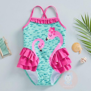 Laa6-toddler Girl shappys Summer Flamingo Little Fish Print …