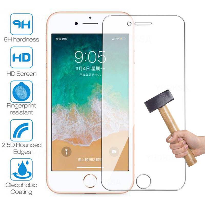 Iphone5 iPhone5S iPhoneSE 2 in 1 800D Full Cover ด้านหน้าและด้านหลัง HD Clear ฟิล์มกระจกนิรภัยสําหรับ iPhone 5s 5 SE 2016 Anti Scratch ระเบิดป้องกันหน้าจอโทรศัพท์
