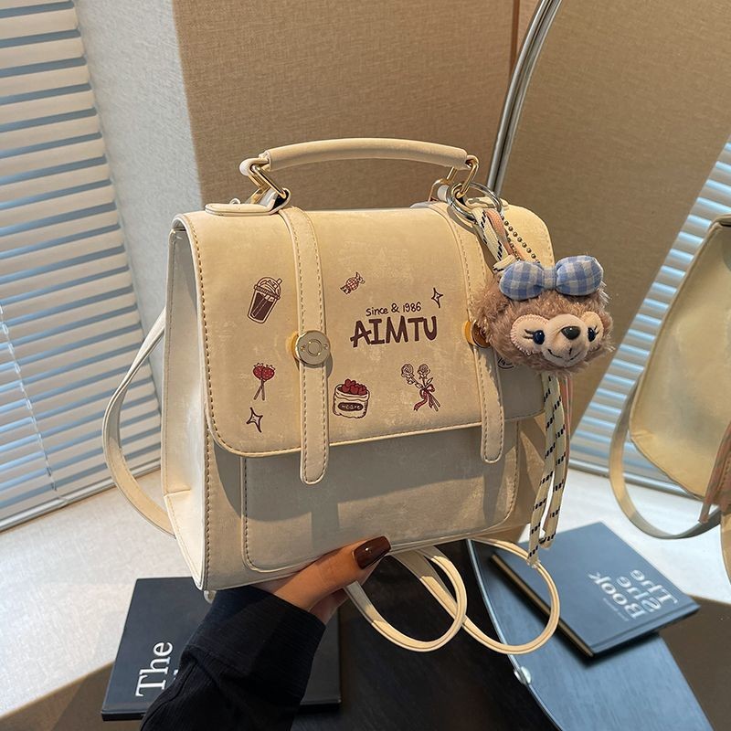 กระเป๋าหญิงสไตล์ใหม่อินเทรนด์พร็อพทุกการแข่งขันแฟชั่นที่เรียบง่ายซอกออกแบบกระโหลกสไตล์กระเป๋าเป้สะพายหลัง - รูปที่ 3