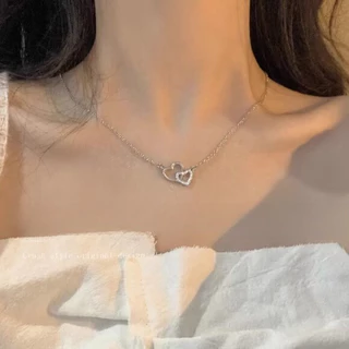 สร้อยคอรูปหัวใจสเตอร์ลิงรูปหัวใจแบบเรียบง่าย เครื่องประดับของขวัญวันเกิดสำหรับเพื่อน แฟน