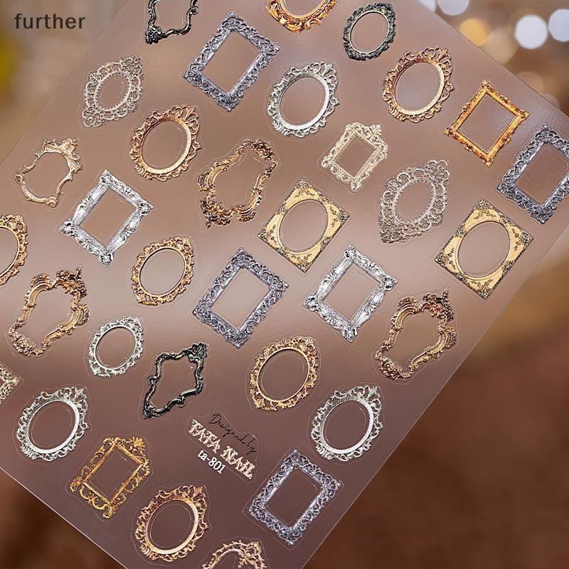 [further] กรอบรูปวินเทจขอบ Boho 5D นุ่มนูนบรรเทา Self กาวตกแต่งเล็บสติกเกอร์ 3D สติ๊กเกอร์ติดเล็บ [TH] - รูปที่ 4