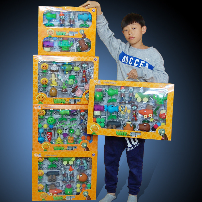 ชุดของเล่น Plants vs. Zombies ขนาดใหญ่ ชุดของขวัญกล่องใหญ่ ของขวัญสำหรับเด็กผู้ชาย ฟิกเกอร์ตุ๊กตา