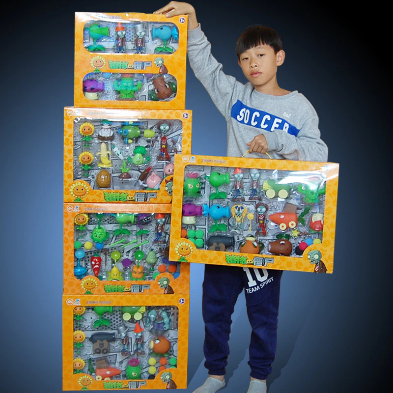 ชุดของเล่น Plants vs. Zombies ขนาดใหญ่ ชุดของขวัญกล่องใหญ่ ของขวัญสำหรับเด็กผู้ชาย ฟิกเกอร์ตุ๊กตา