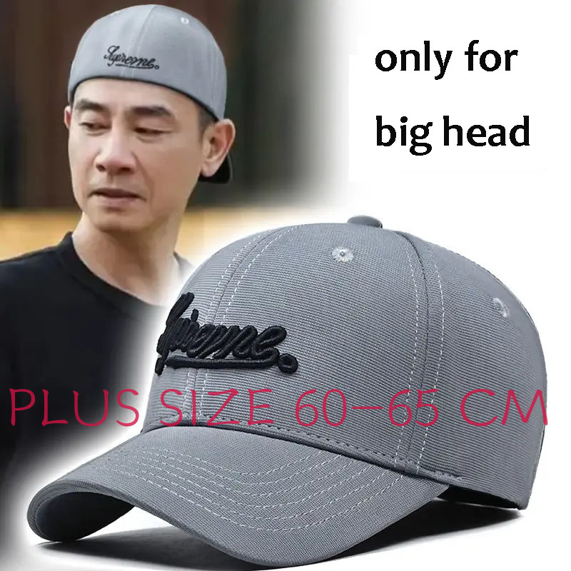 Plus ขนาดเบสบอลหมวก Reversible Big Head Embrodiry ผู้หญิงผู้ชายแฟชั่นแบรนด์ Sun Dad หมวก Oversize