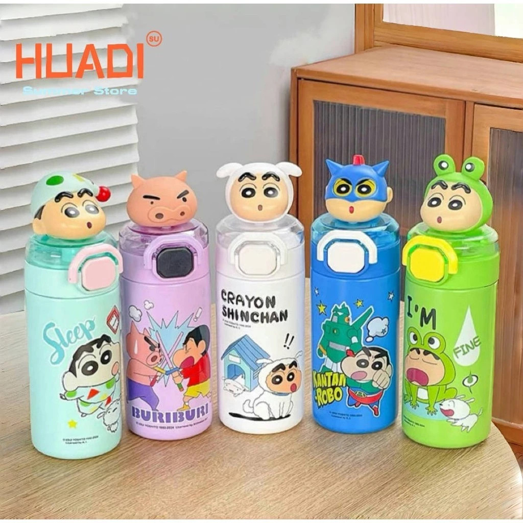 crayon shin chan สแตนเลส 304 ขวดน้ําเด็กแก้วน่ารัก ชินจัง ของขวัญ 52toys