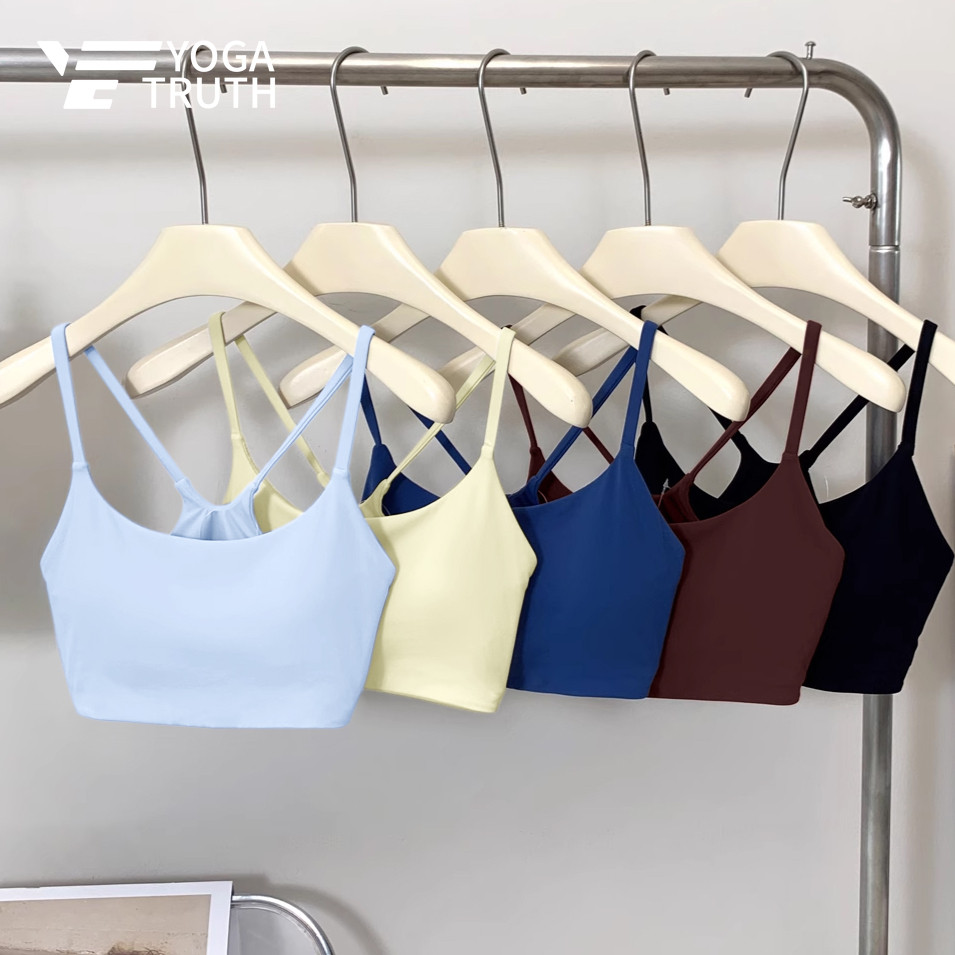 【 Yogatruth 】 เสื ้ อชั ้ นในกีฬาหน ้ าอกด ้ านข ้ างรวบรวมพิลาทิสโยคะระบายอากาศ