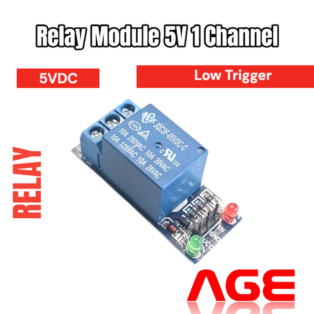 Relay Module 5V 1 Channel LOW Level Trigger 250V 10A รูปที่ 2