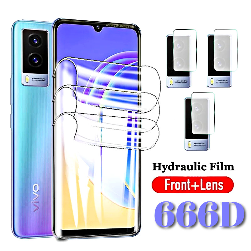 Vivo Hydrogel ด้านหน้า + กล้องป้องกันฟิล์มชุดสําหรับ Vivo V19 V17 V15 V11i V11 V9 V7 V5 Y79 Pro Plus