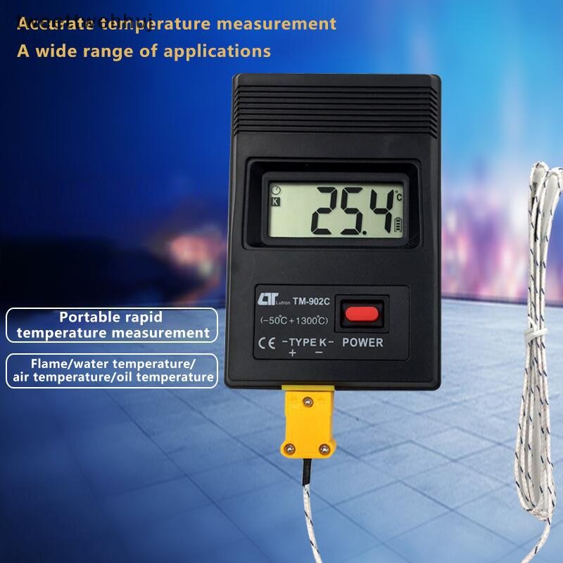 Tw TM-902C (-50C ถึง 1300C) อุณหภูมิ TM902C Digital K Type Sensor + Thermocouple Probe เครื่องตรวจจับ huj