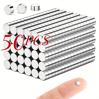 แม่เหล็กนีโอไดเมียมกลมขนาดใหญ่ 50 ชิ้น ขนาดเล็กพิเศษ เส้นผ่า…