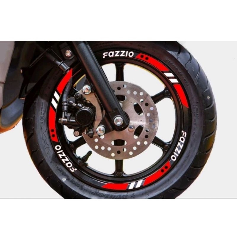 ติดง่ายไม่ยาก สติ๊กเกอร์ขอบล้อสะท้อนแสง yamaha fazzio