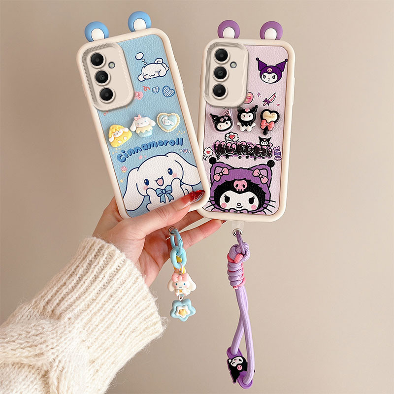 เคส samsung a16 5g เคส samsung a15 เคส samsung a14 เคสเคสโทรศัพท์ตุ๊กตาหูน่ารักสําหรับเด็กผู้หญิง