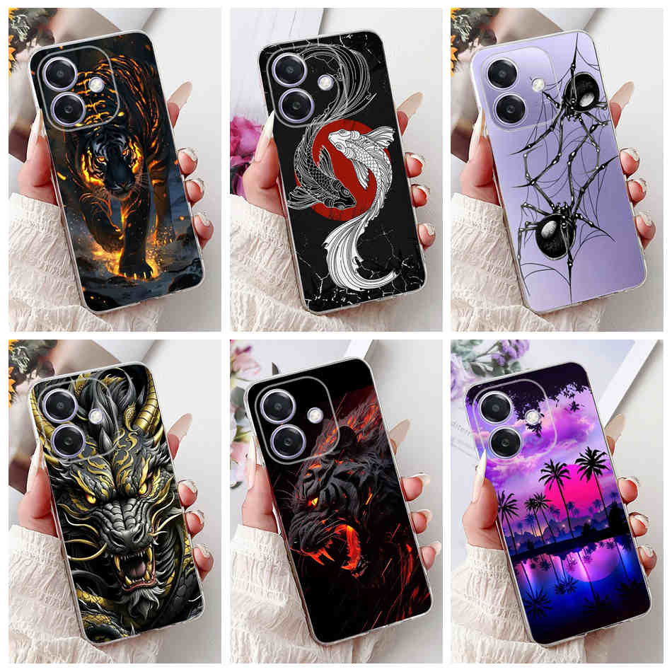 สําหรับ Oppo A3 (ทั่วโลก) / A3x 4G / A3x 5G แฟชั่น Cool Dragon Spider รูปแบบปลอก Oppo A3x 4G 5G 3X A3 ซิลิโคนอ่อนนุ่ม TPU เคสโทรศัพท์