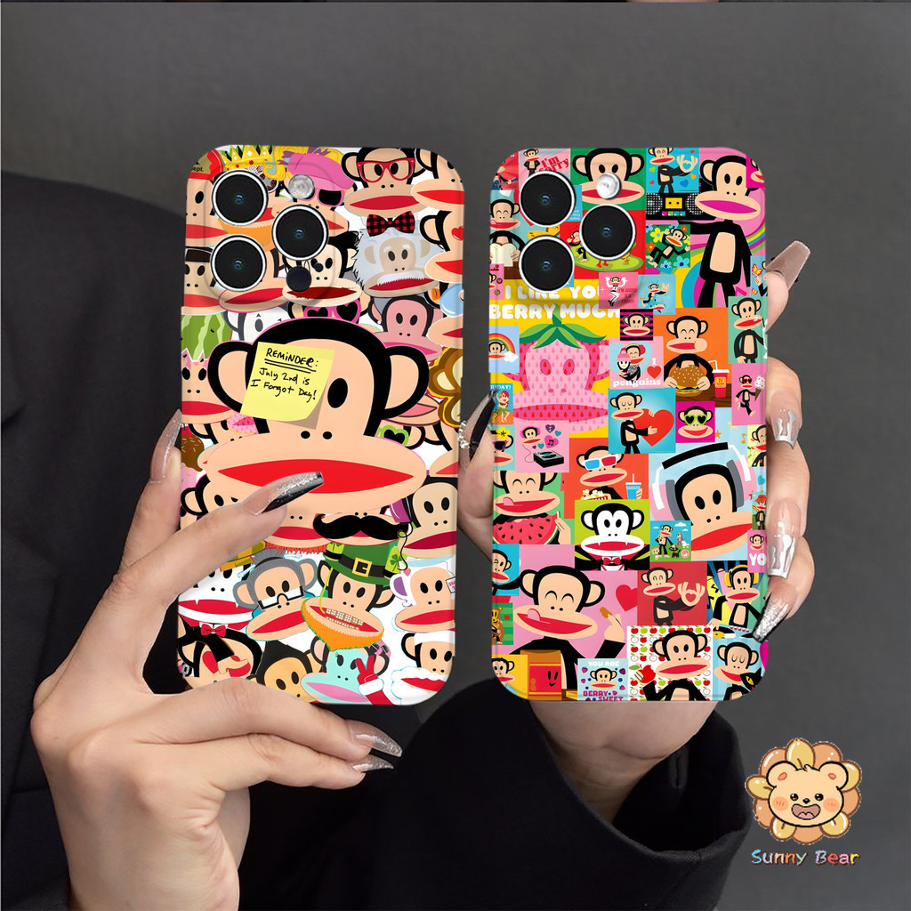 เคสไอโฟนiPhone 16 Pro Maxสไตล์แฟชั่นพอลแฟรงค์ซิลิโคนเหลวโทรศัพท์มือถือกรณีfull-bodyป้องกันกันกระแทกtpuยางนุ่มสําหรับiPhone 17 Pro Max 16 7plus 11 14 15 12 13 Pro Max 7 8 Plus XR XS