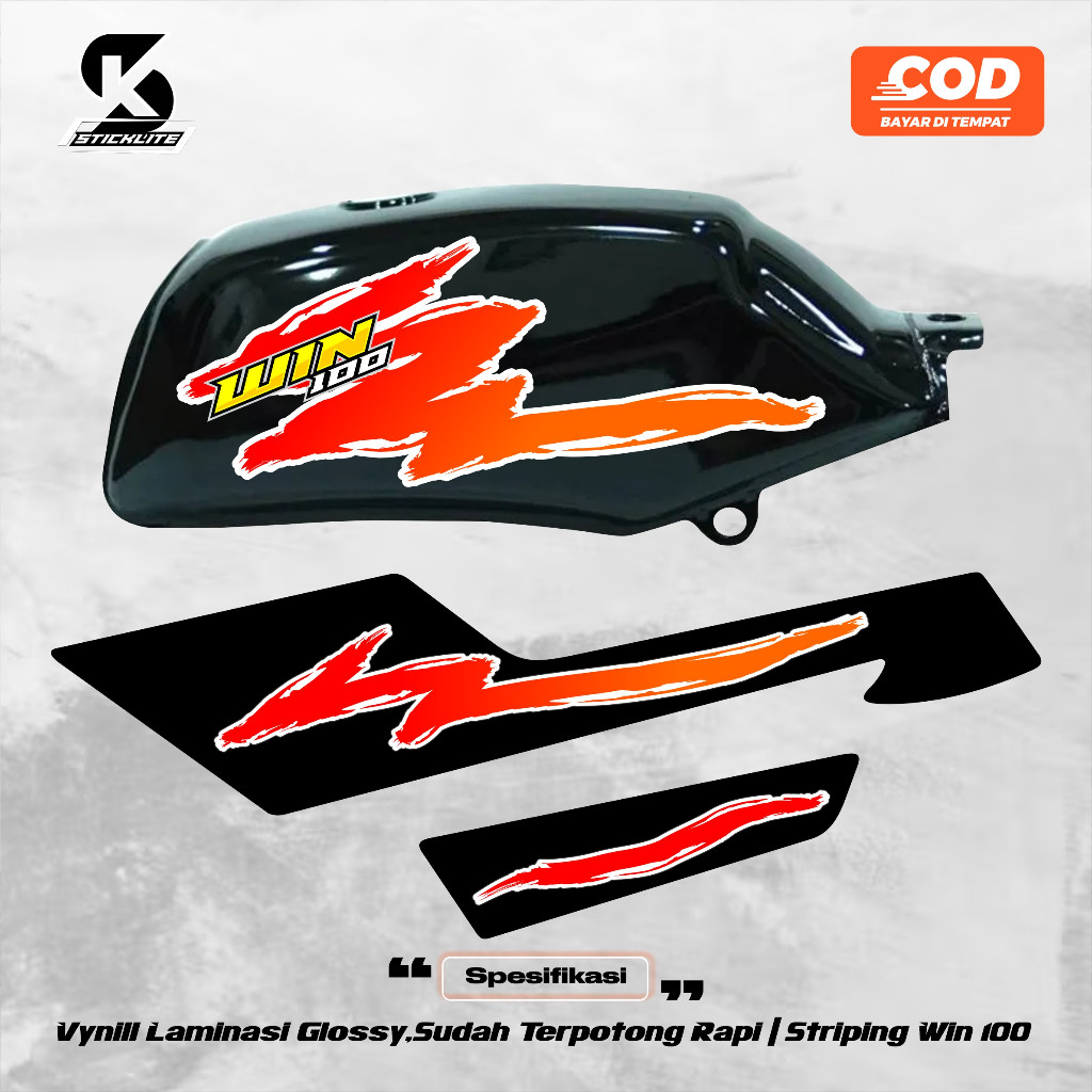 Win 100 31 Striping สติกเกอร์ Body Strip Variation