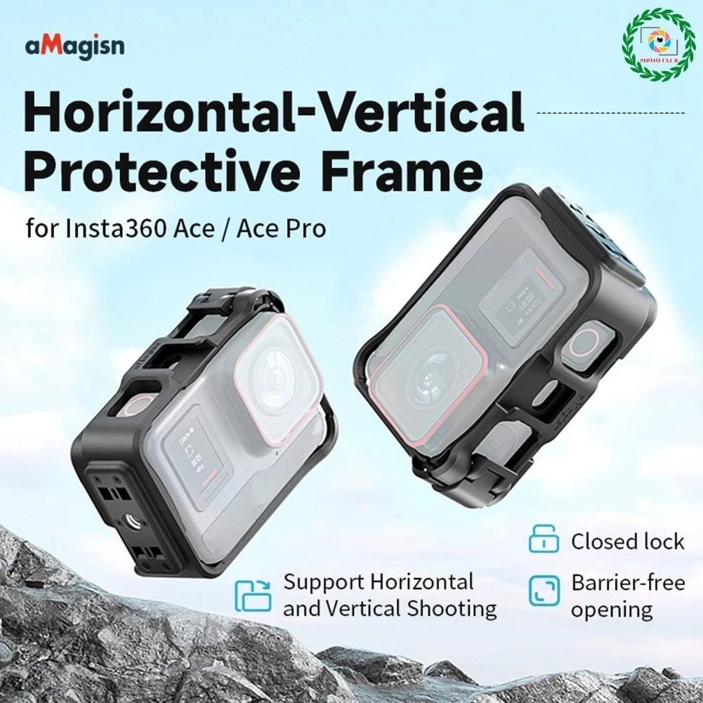 เคสกรงกระต่ายสำหรับ Insta360 Ace Pro 2 เฟรมป้องกันการถ่ายภาพแนวนอนสำหรับอุปกรณ์เสริม Ace Pro thumbnail 3