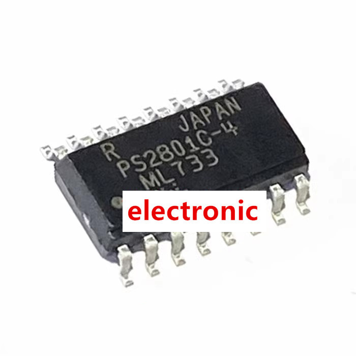 ((1 ชิ้น) ชิ้นส่วนอิเล็กทรอนิกส์ PS2801 PS2801-4 Patch SOP-16 Optocoupler PS2801C-4 ชิป Optocoupler