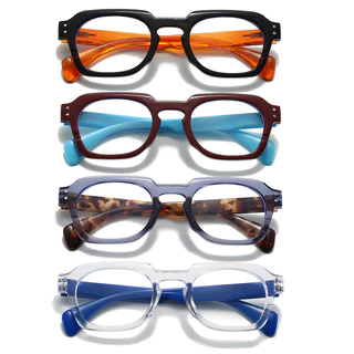 Hs2206 1 ชิ้น PC Squared กรอบบานพับฤดูใบไม้ผลิ Fit All Face Shapes Presbyopia แว่นตาอ่านหนังสือ
