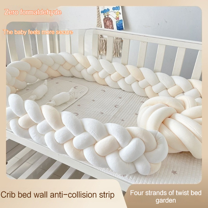 Crib Bed Circumference Bumper Strip Bed Circumference Danish Woven Knotted Crib Anti-Collision Child