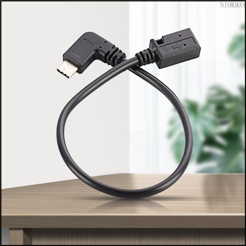 Niok สาย USB Type C เป็น Mini USB 90 องศา USB C ชายกับมินิ USB หญิงอะแดปเตอร์แปลงสําหรับแล็ปท็อปโทรศ