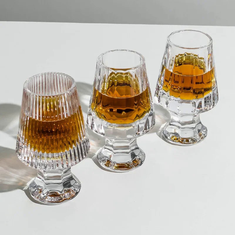 70ml Bourbon Whisky Crystal Glass Snifter  Narrow Rim Tasting Glasses - Handcrafted - Good for Cogna