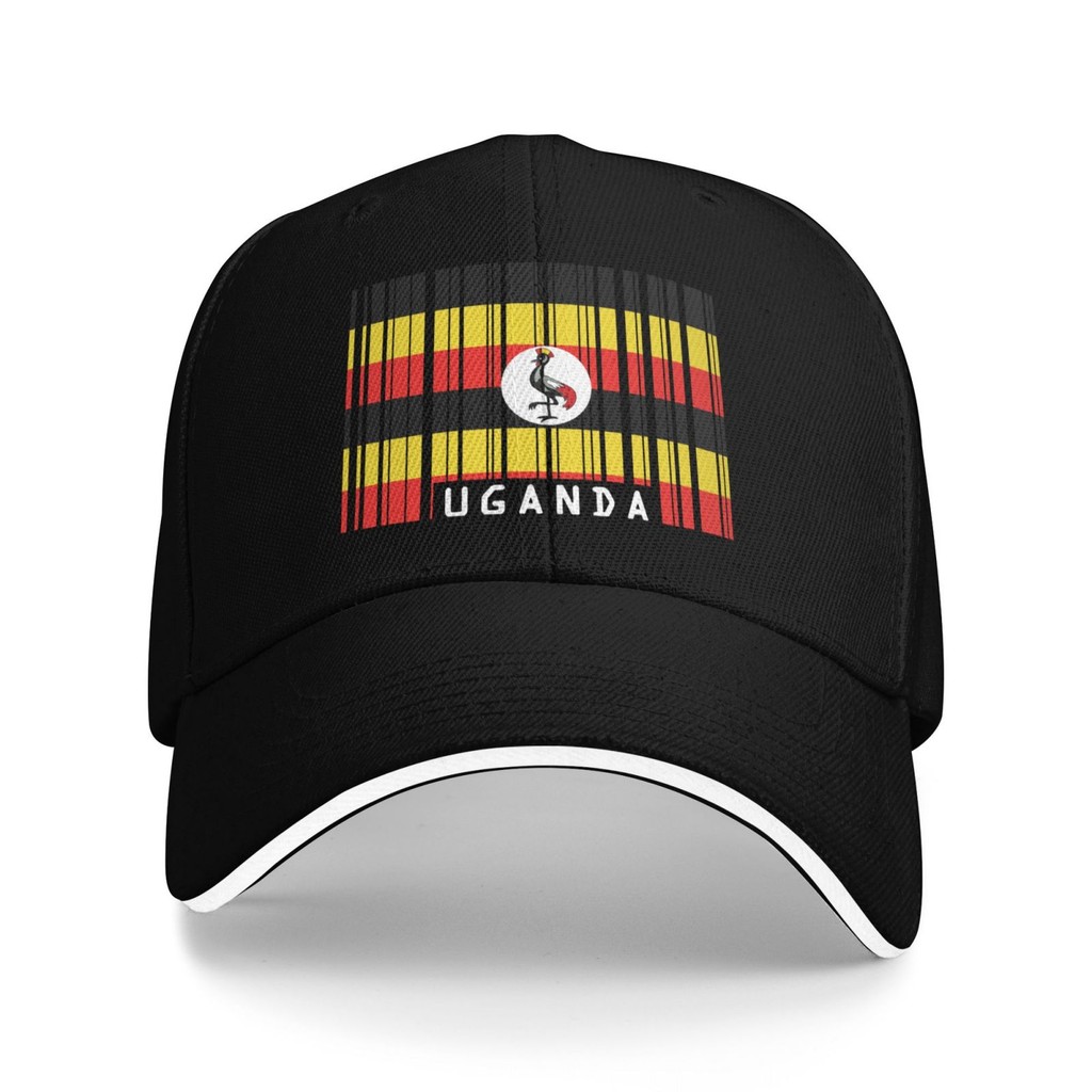 Uganda Barcode Flag Kampala Africa ขายดีที่สุด หมวกเบสบอล